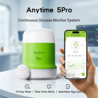 魚躍 - Anytime 5Pro 持續血糖儀 (長達16天監測時間) CE MDR 認證 血糖機 免篤手指血糖儀