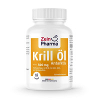 Zein Pharma Krill Oil Antarctic Capsules 500mg - 60 capsules | Best Before: February 28, 2025 | Made in Germany