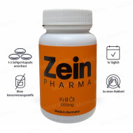 Zein Pharma Krill Oil Antarctic Capsules 500mg - 60 capsules | Best Before: 30/06/2027 | Made in Germany