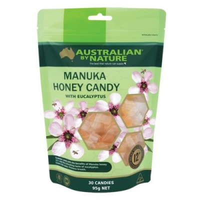 Australian by Nature Manuka Honey Candy 12+ with Eucalyptus (30pc/Bag)