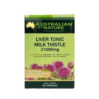 Australian by Nature Liver Tonic Milk Thistle 21000mg 90 Capsules | Best before: August 11, 2024