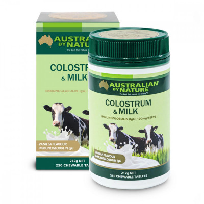Australian by Nature Colostrum Milk (Vanilla flavour) 50lgG - 250 Tablets | Best before: February 01, 2025