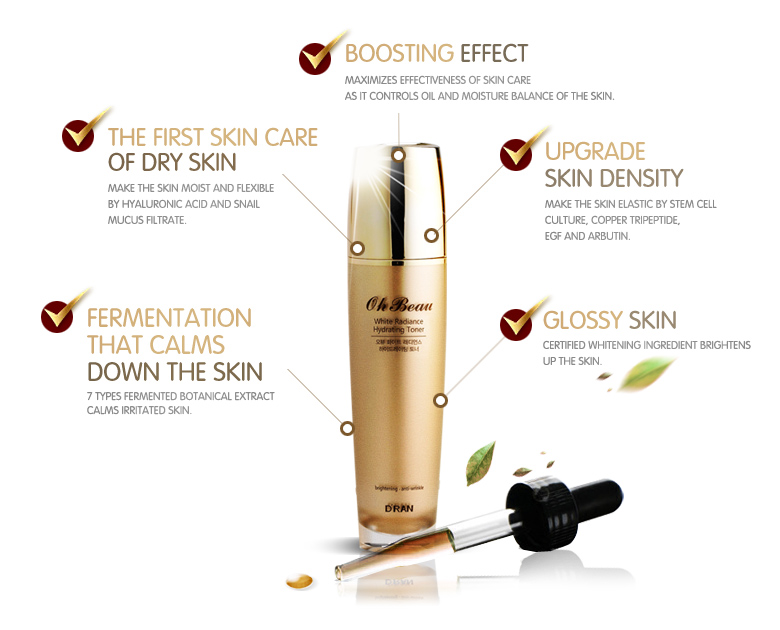 D'RAN Ohbeau White Radiance Hydrating Toner - 130ml