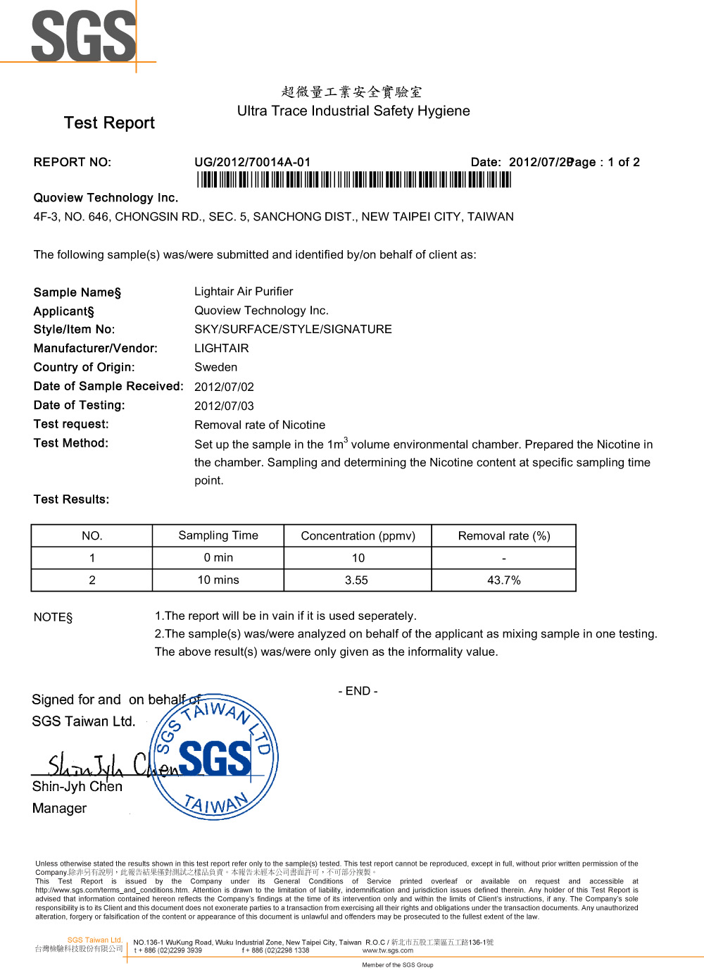 Lightair Cert